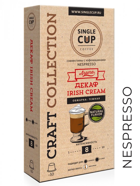 Кофе в капсулах Single Cup "Decaf Irish cream"