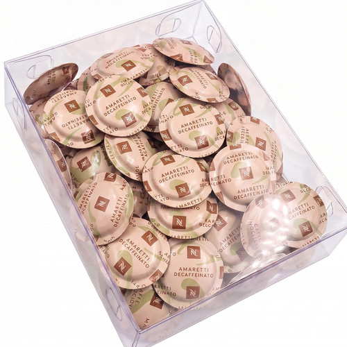 Капсулы Nespresso Professional AMARETTI DECAFFEINATO в прозрачной упаковке