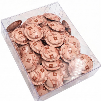 Капсулы Nespresso Professional caffe nocciola в прозрачной упаковке