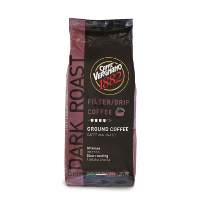 Кофе молотый Caffe' Vergnano drip Dark Roast 1кг