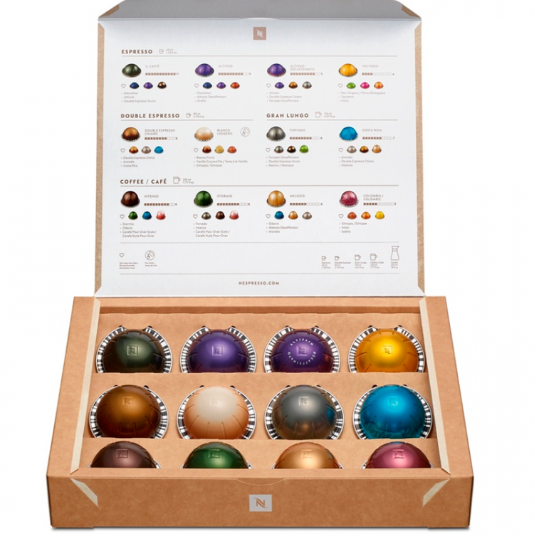 MIX Бокс капсулы Nespresso Vertuo Pack (12шт) купить в интернет