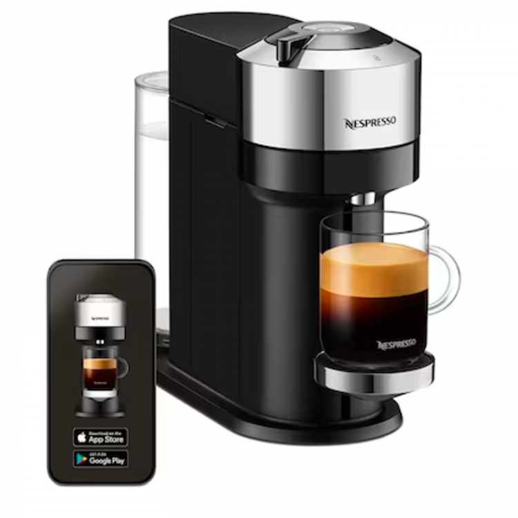 Кофемашина капсульная Nespresso Vertuo Next Deluxe Chrom