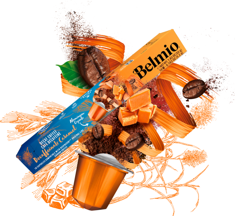 Кофе в капсулах Belmio Premium Decaffeinato Caramel