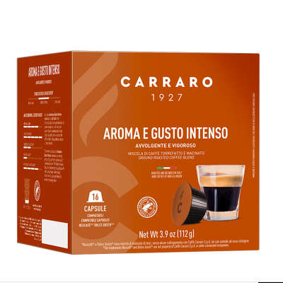 Кофе Carraro Aroma E Gusto Intenso 16 капсул