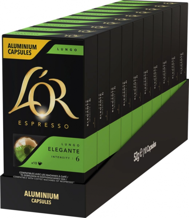 Кофе в капсулах L'or Lungo Elegante 10 упаковок