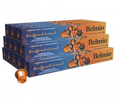 Набор капсул Belmio Premium Decaffeinato Caramel 12 упаковок